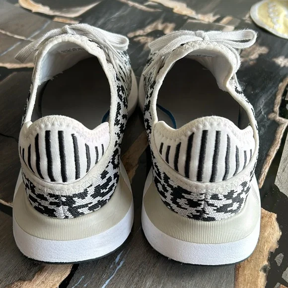 Adidas Black and Cream Animal Print Sneakers - Picture 3 of 7